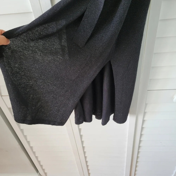 Lovers + Friends Azita Wrap Midi Dress Women M Minimalist Clubwear Goth Cocktail - Picture 8 of 13